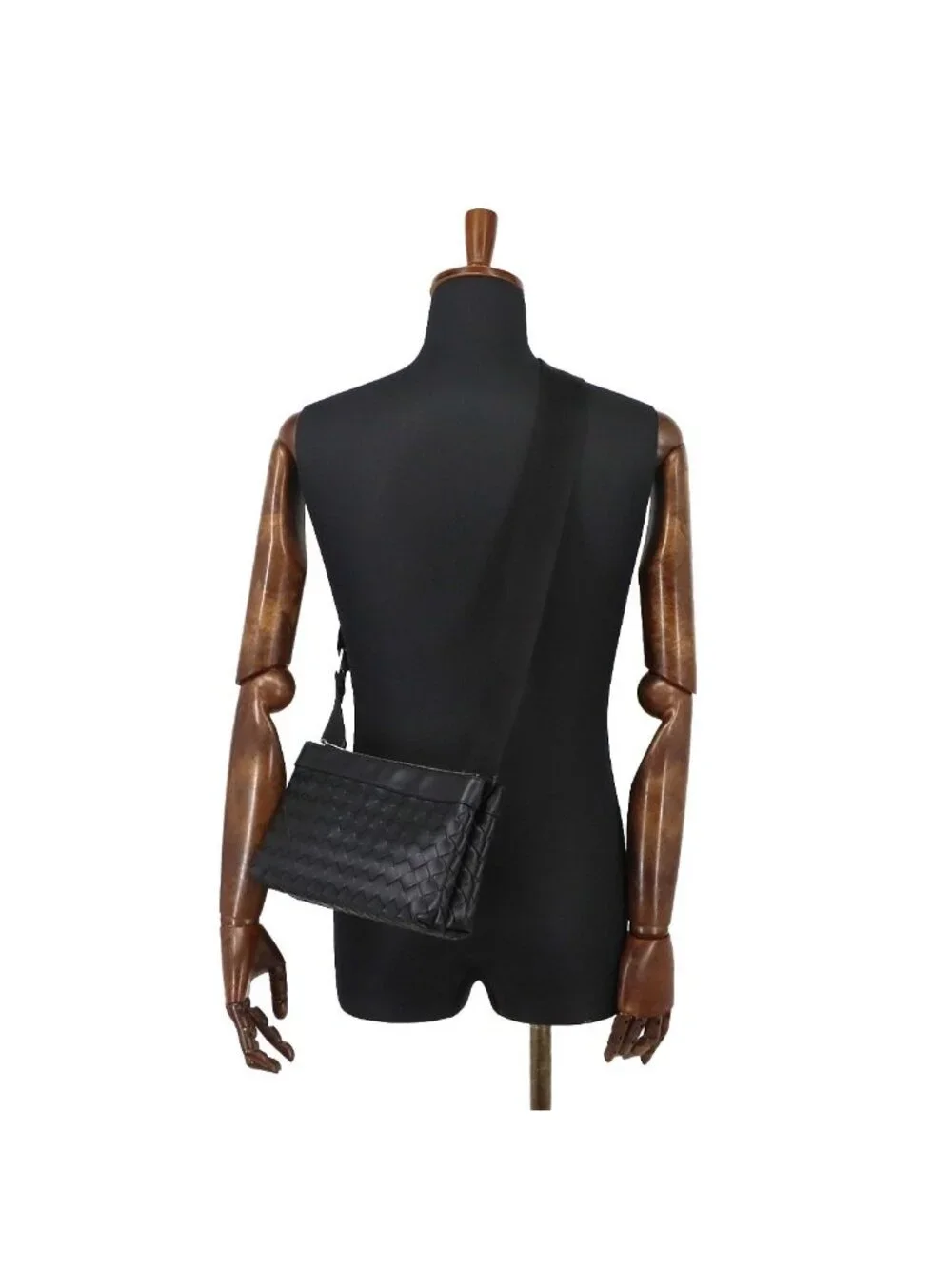 Bottega Veneta Classic Intrecciato Duo Shoulder Messenger Bag Leather